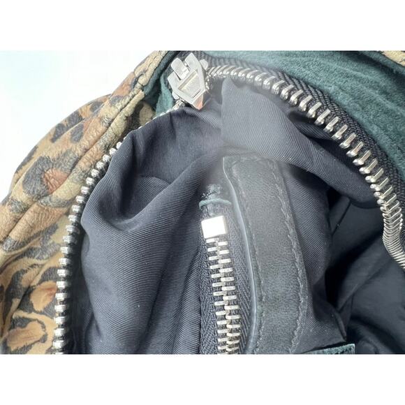 Alexander Wang Brown Black Donna Leopard Hobo Washed Leather & Suede Medium Bag - Picture 10 of 12